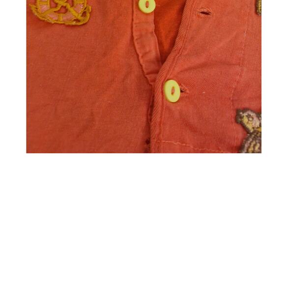 Vintage Elaine Post Orange Nautical Applique T Shirt Size Medium READ - Picture 6 of 11